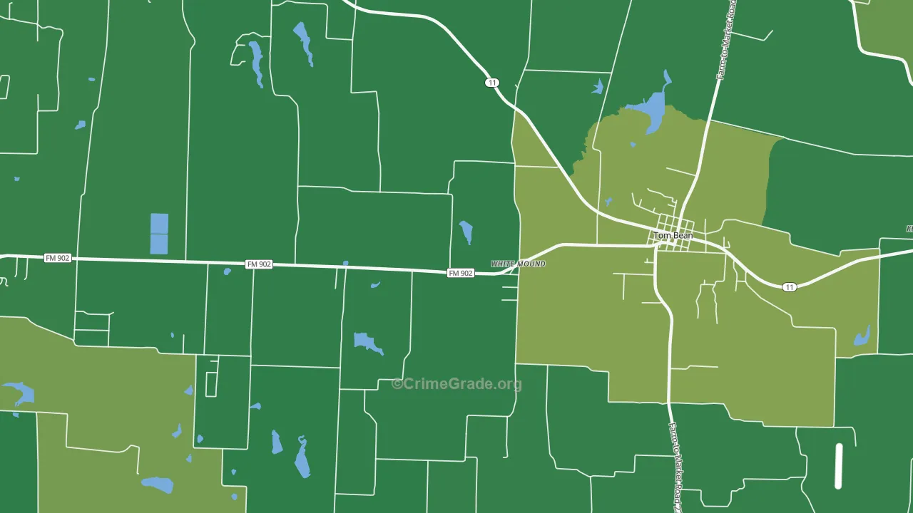 White Mound, TX Map of Assault Rates