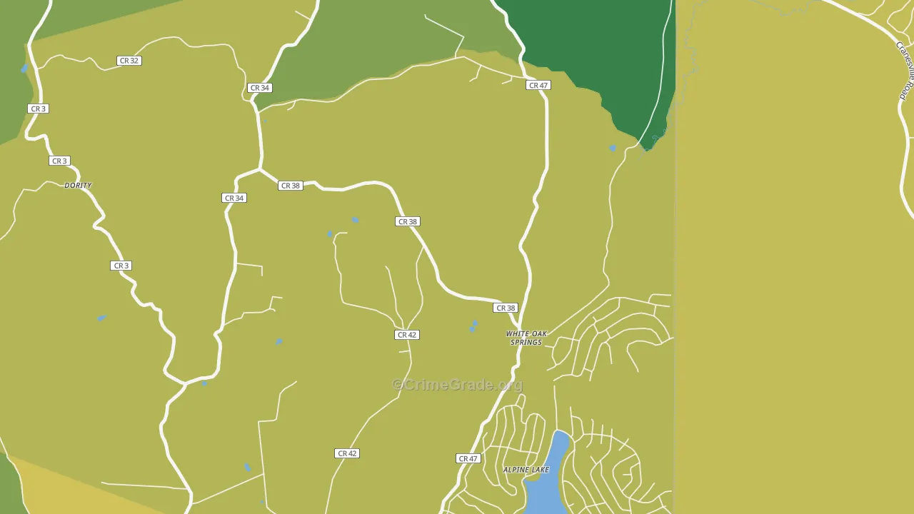 White Oak Springs, WV Map of Assault Rates