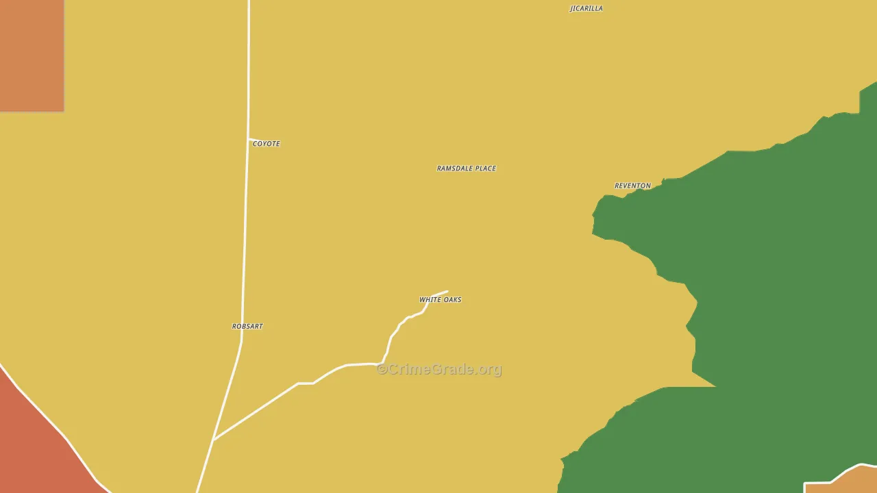 White Oaks, NM Map of Assault Rates
