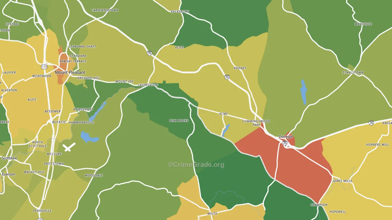 White, PA Map of Assault Rates