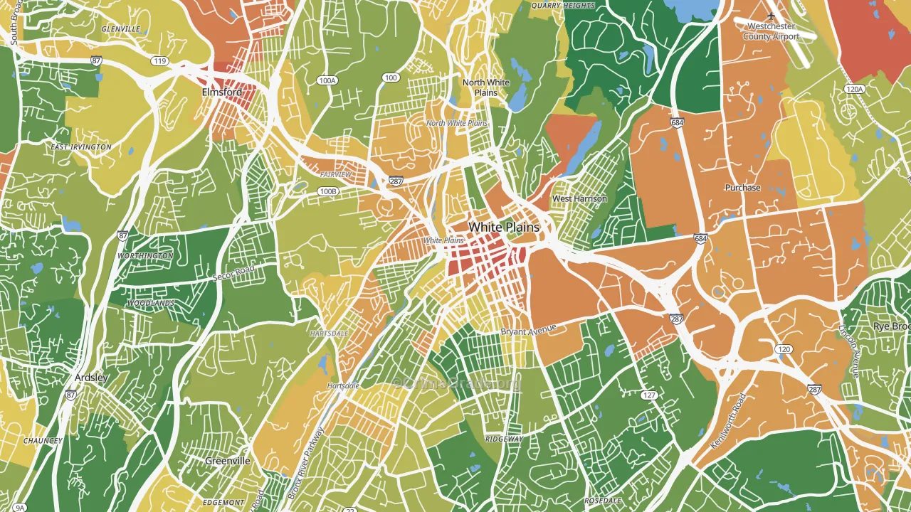 White Plains, NY Map of Assault Rates