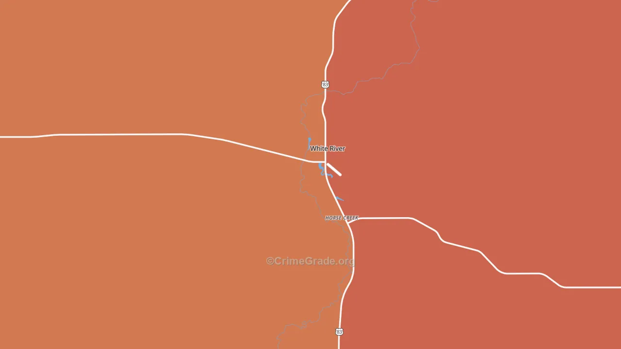 White River, SD Map of Assault Rates