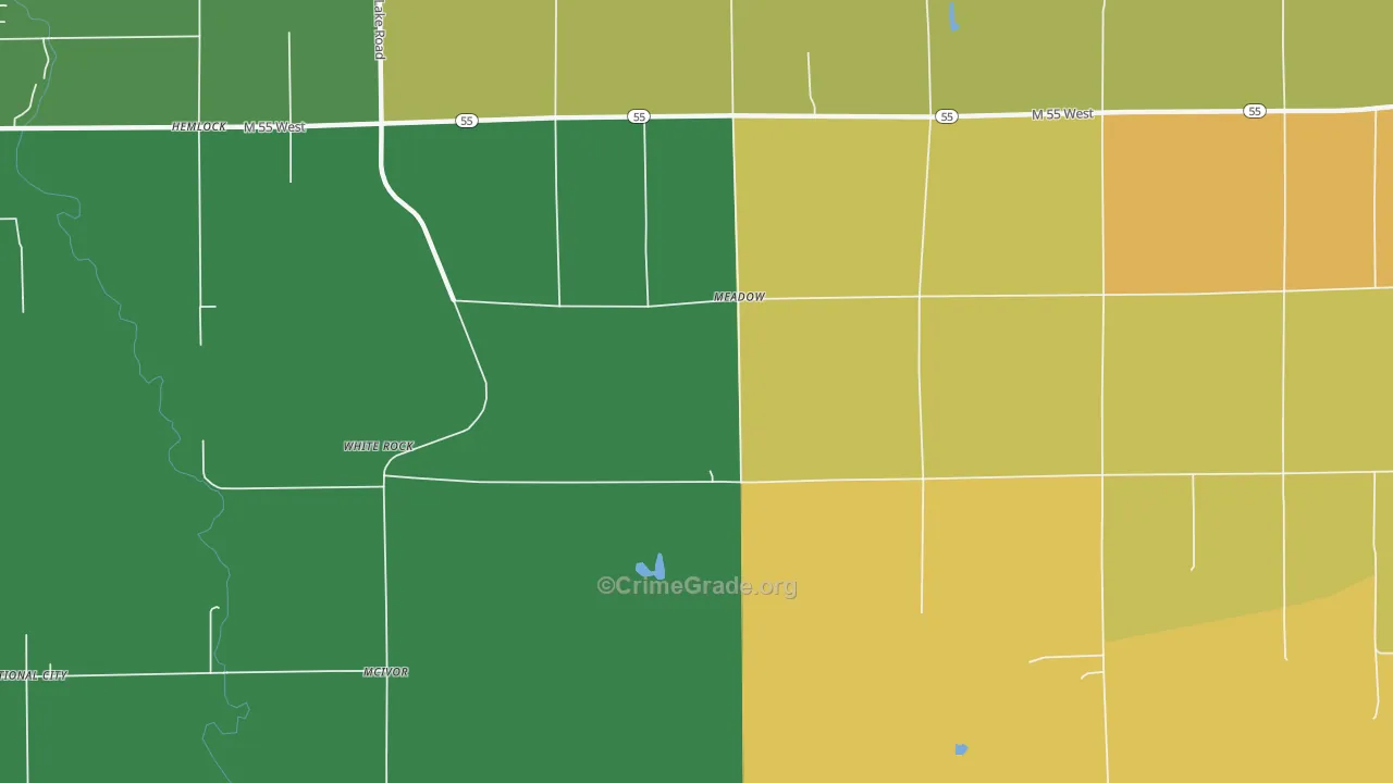 White Rock, MI Map of Assault Rates