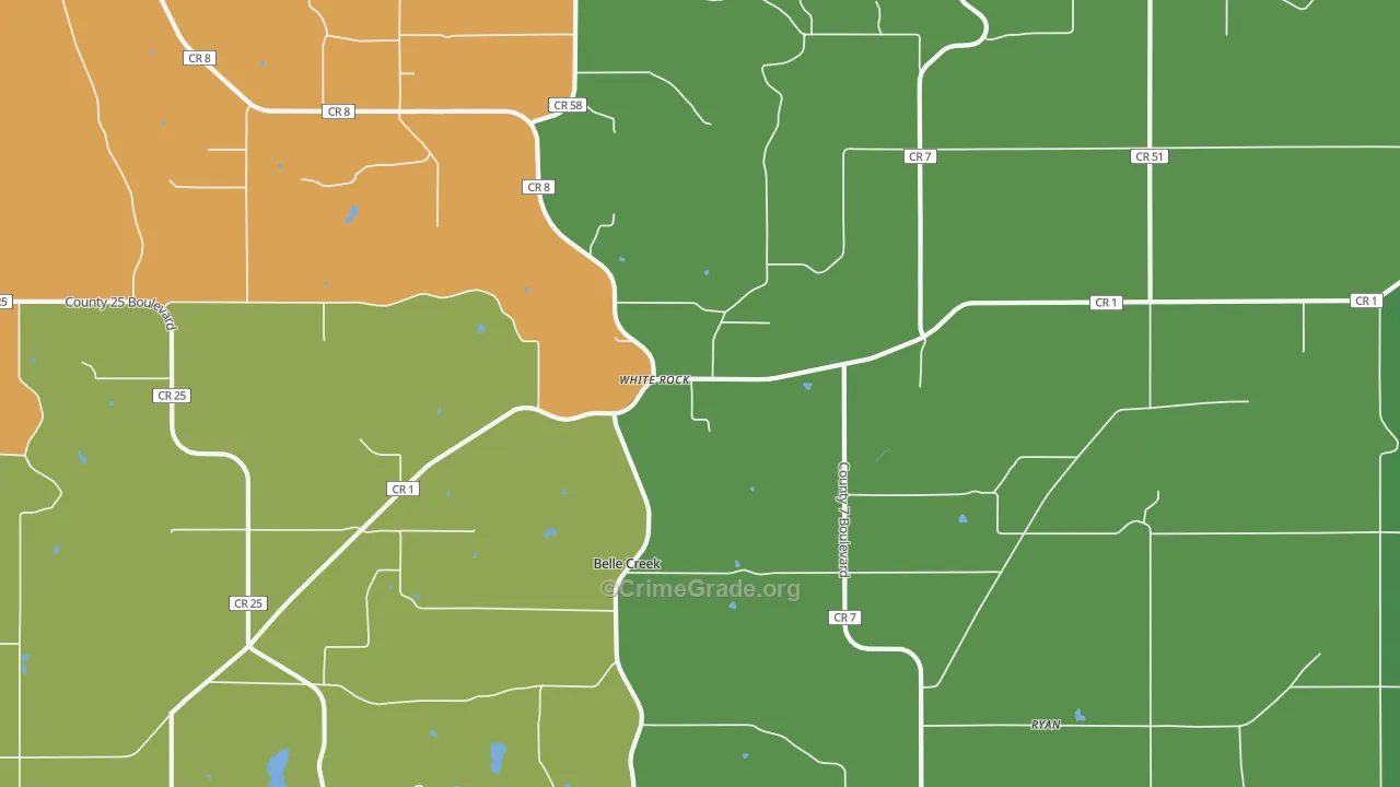 White Rock, MN Map of Assault Rates