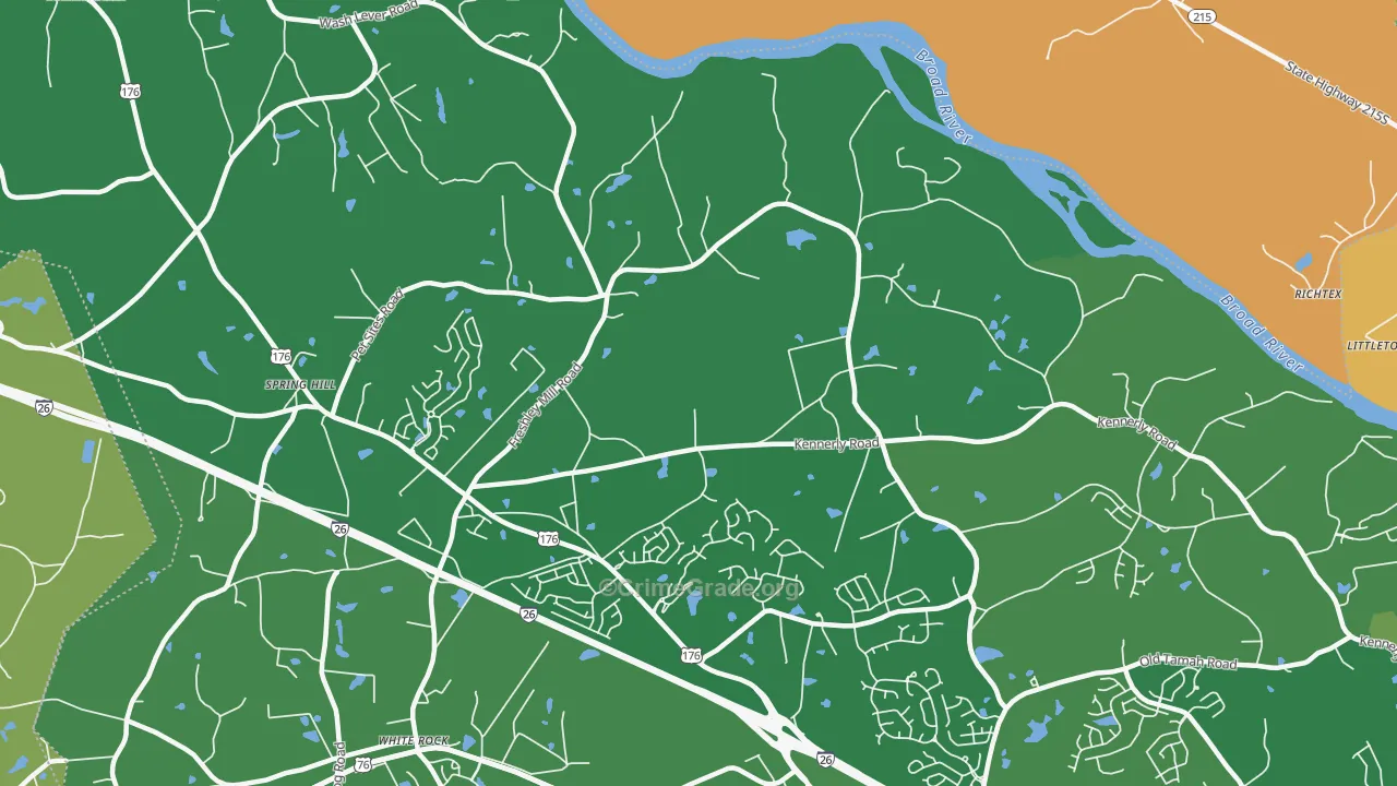 White Rock, SC Map of Assault Rates