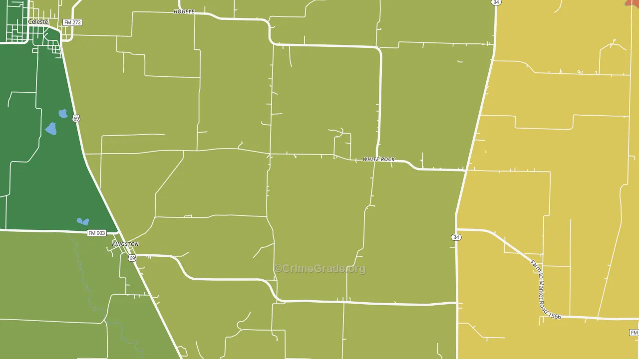 White Rock, TX Map of Assault Rates