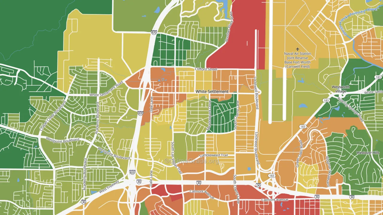 White Settlement, TX Map of Assault Rates