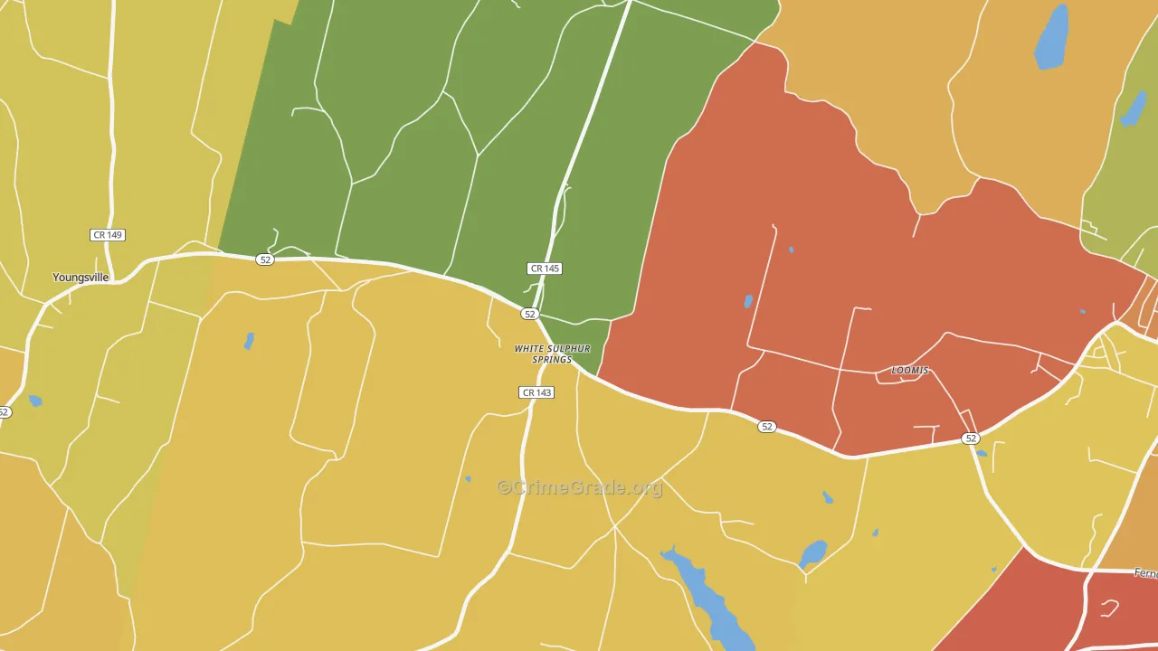 White Sulphur Springs, NY Map of Assault Rates