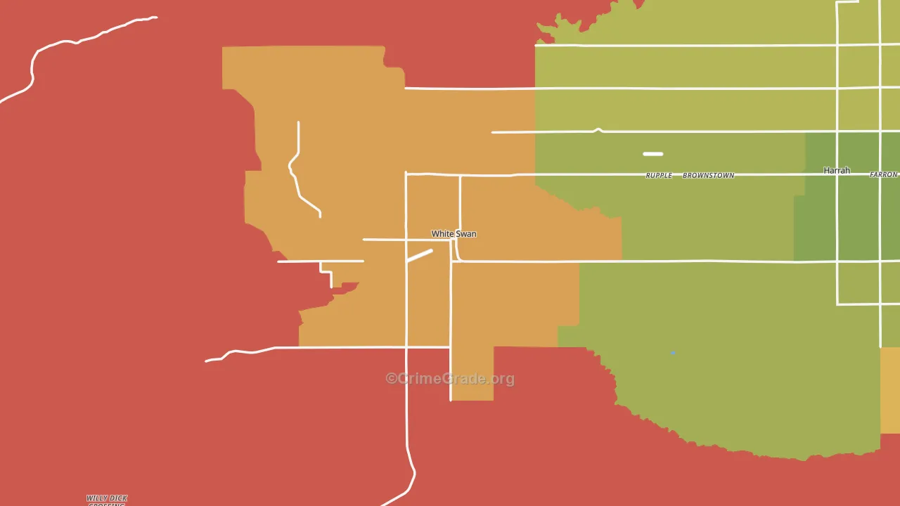 White Swan, WA Map of Assault Rates