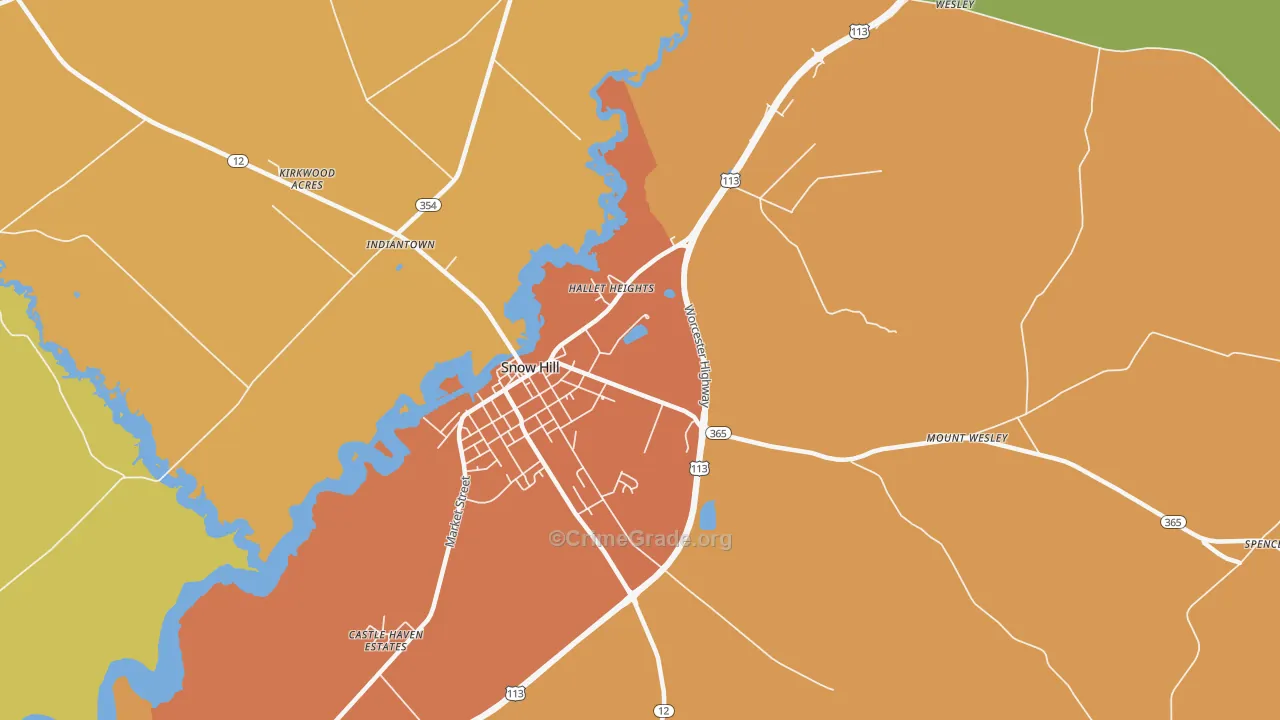 Whiteburg, MD Map of Assault Rates