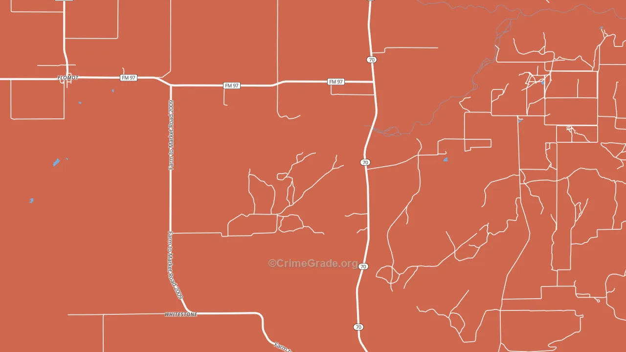 Whiteflat, TX Map of Assault Rates