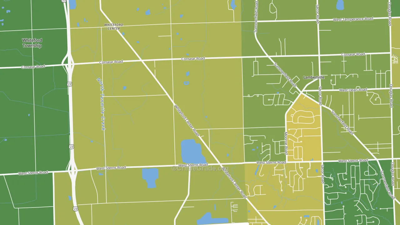 Whiteford Center, MI Map of Assault Rates
