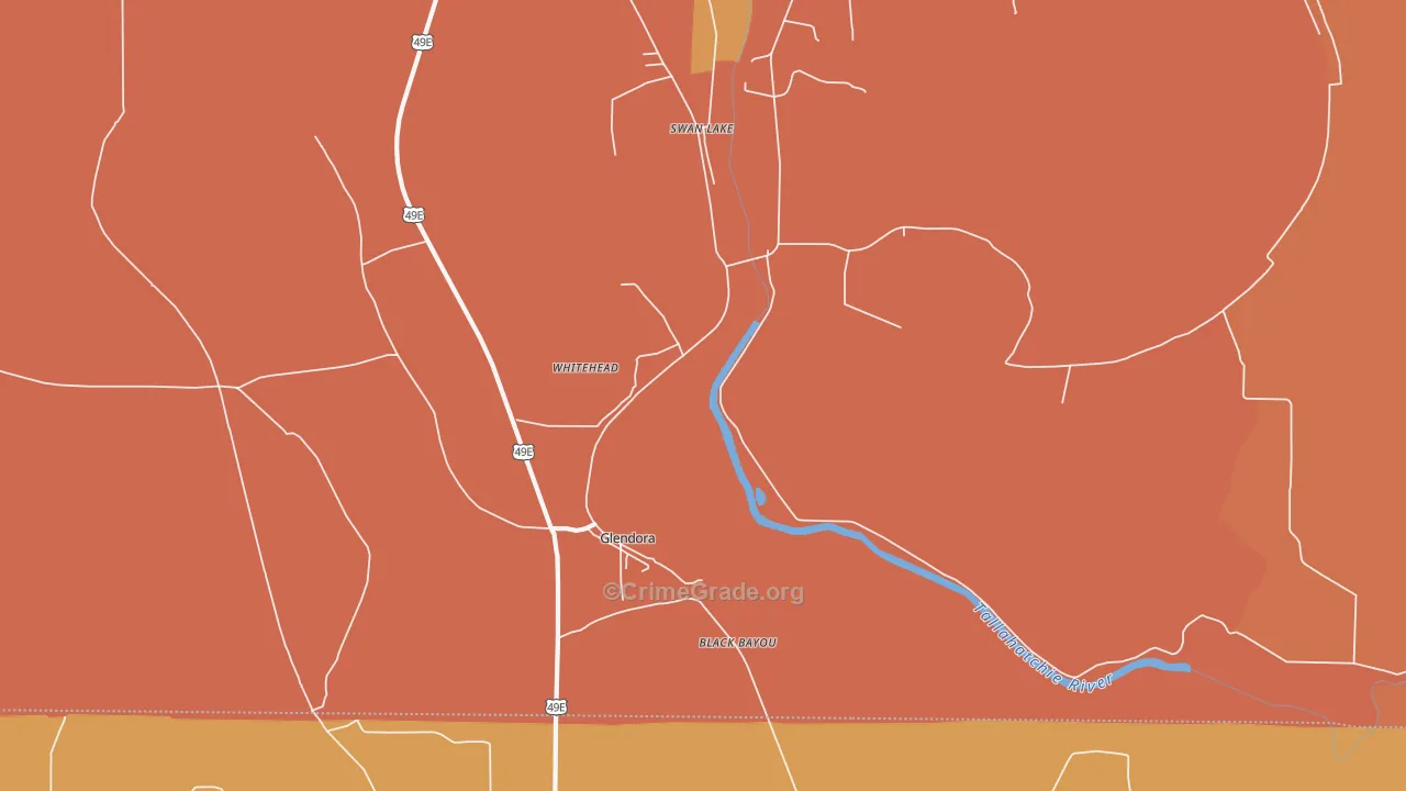 Whitehead, MS Map of Assault Rates