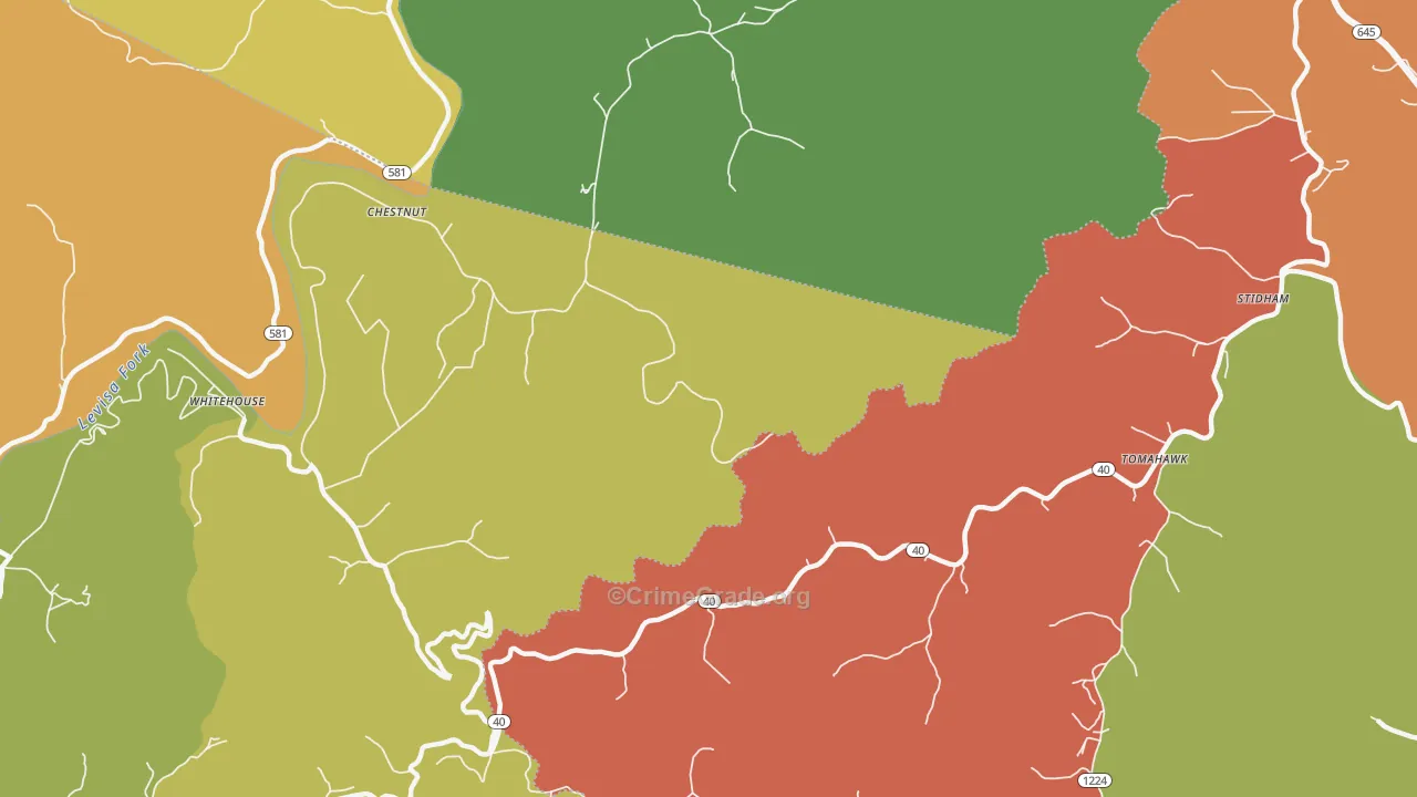 Whitehouse, KY Map of Assault Rates