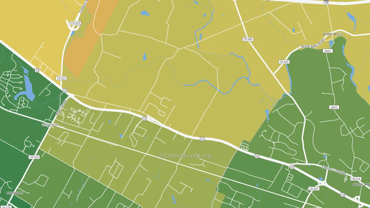 Whitehouse, NJ Map of Assault Rates