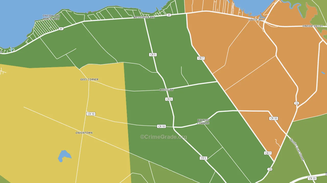 Whitelaw, NY Map of Assault Rates