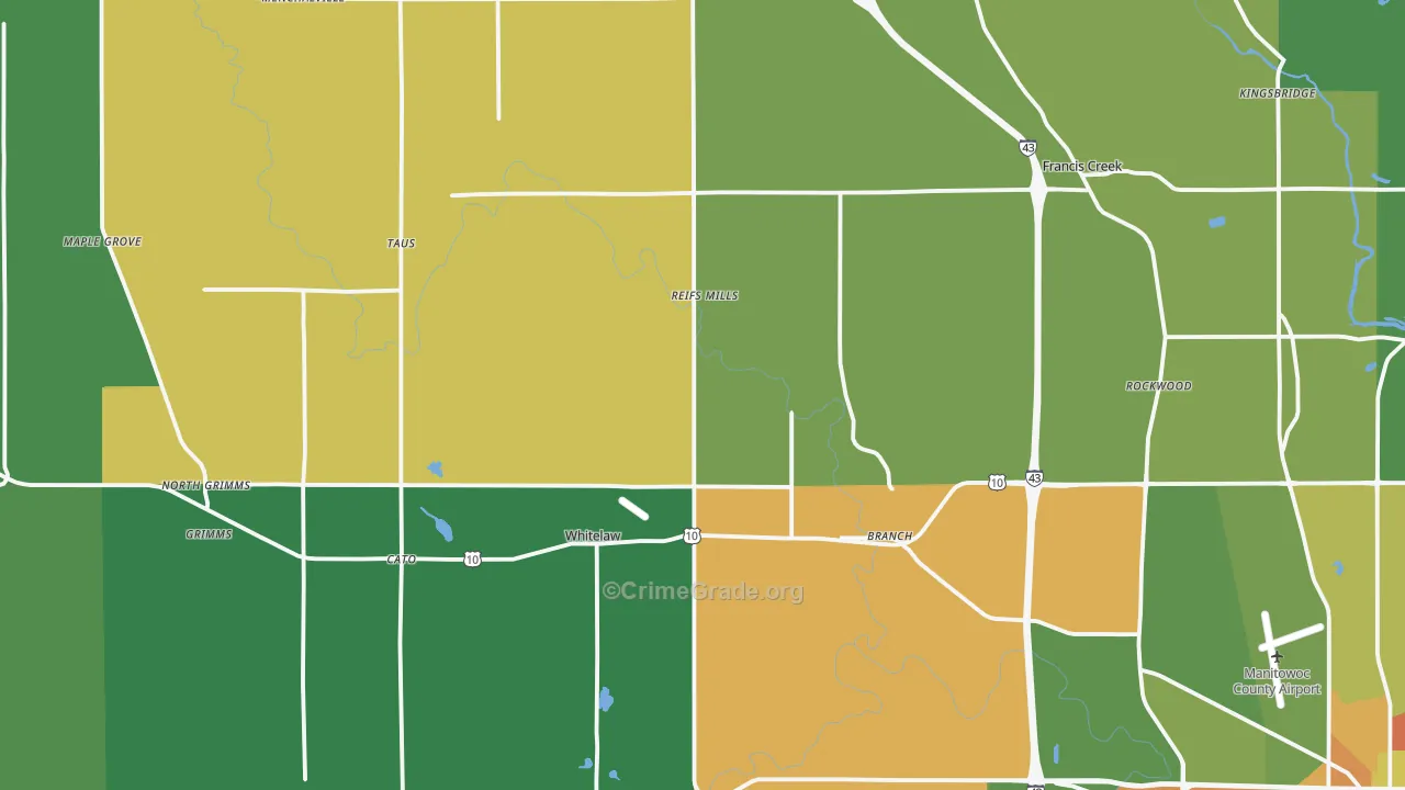 Whitelaw, WI Map of Assault Rates
