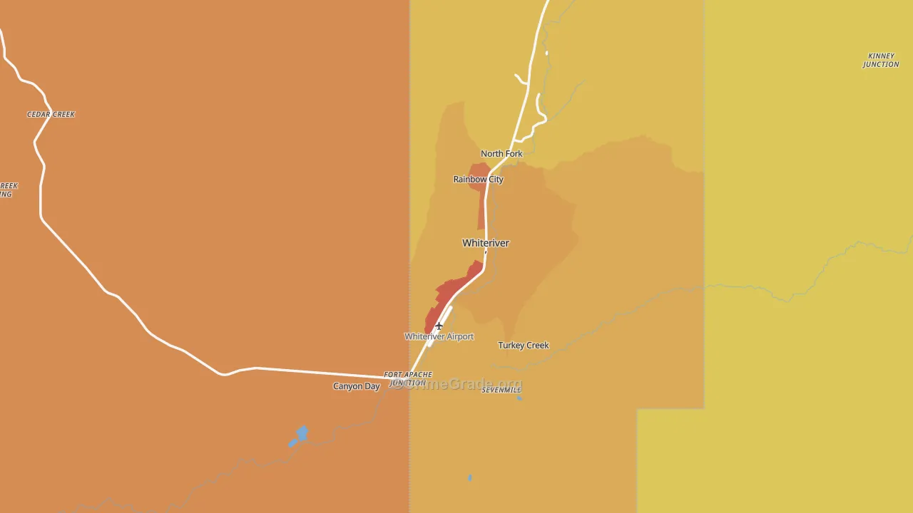 Whiteriver, AZ Map of Assault Rates