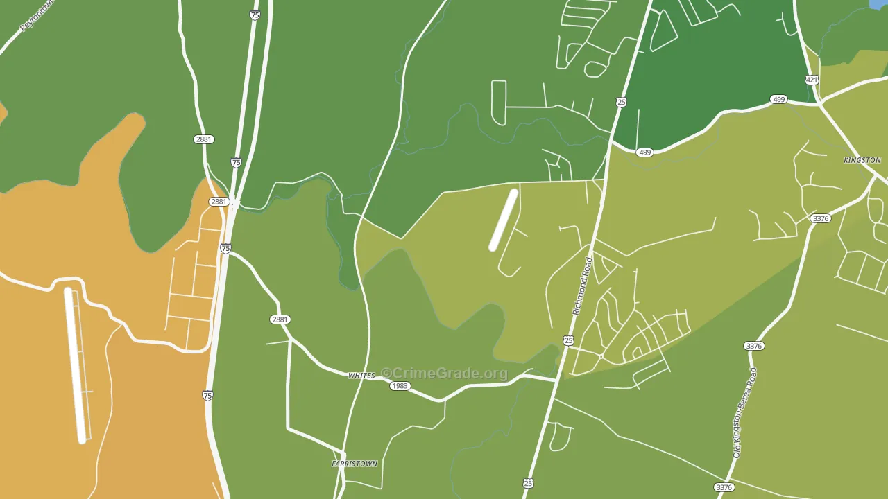 Whites, KY Map of Assault Rates