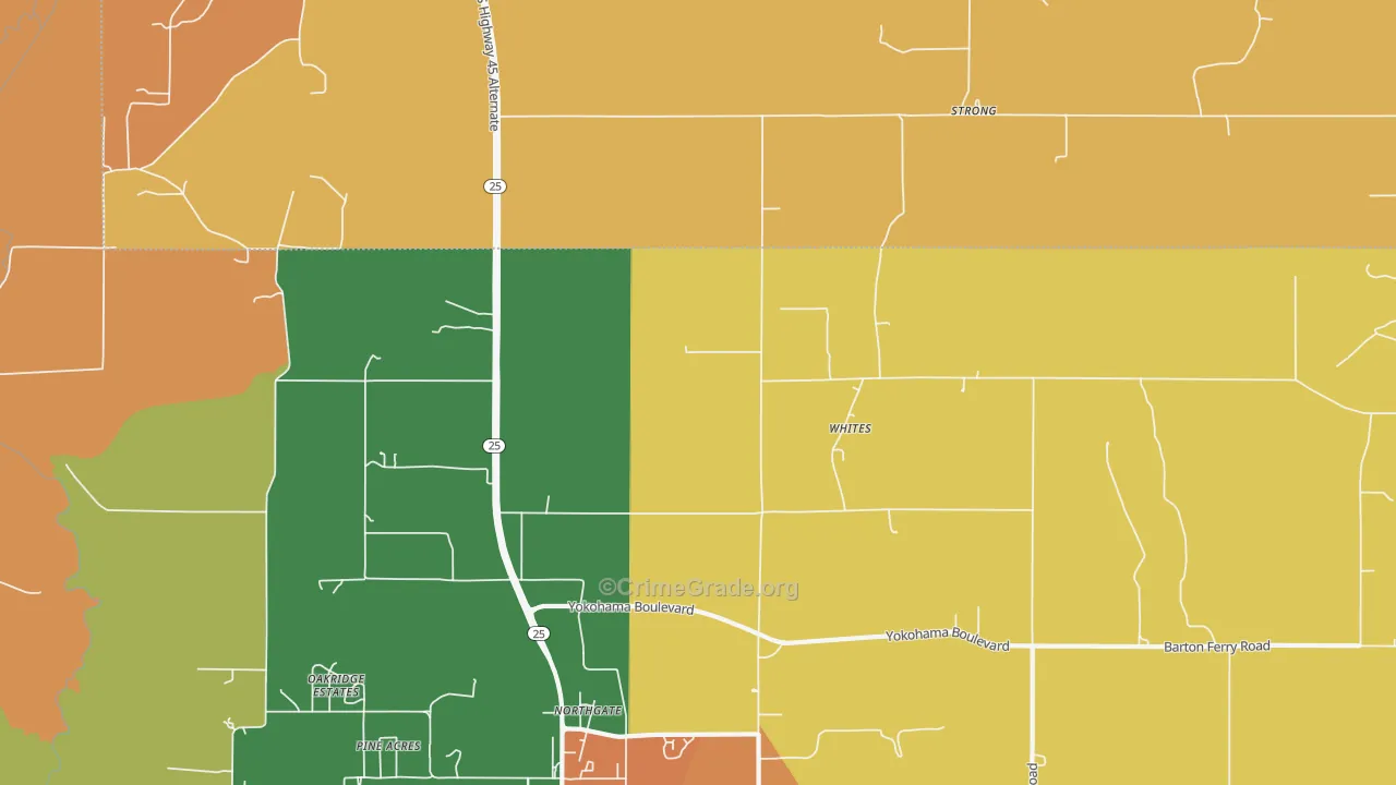 Whites, MS Map of Assault Rates