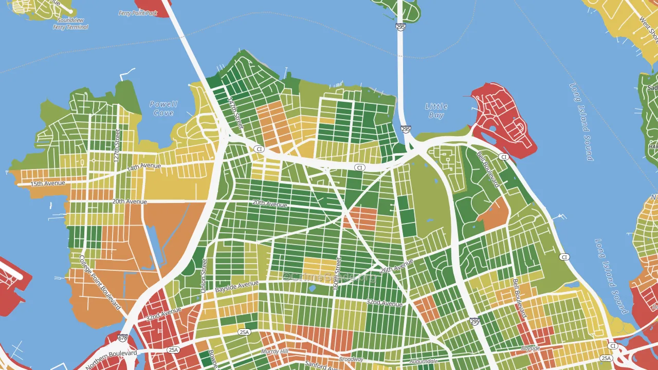 Whitestone, Queens, NY Map of Assault Rates