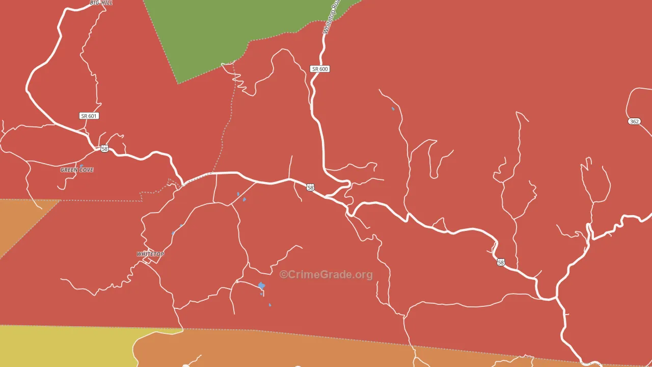 Whitetop, VA Map of Assault Rates