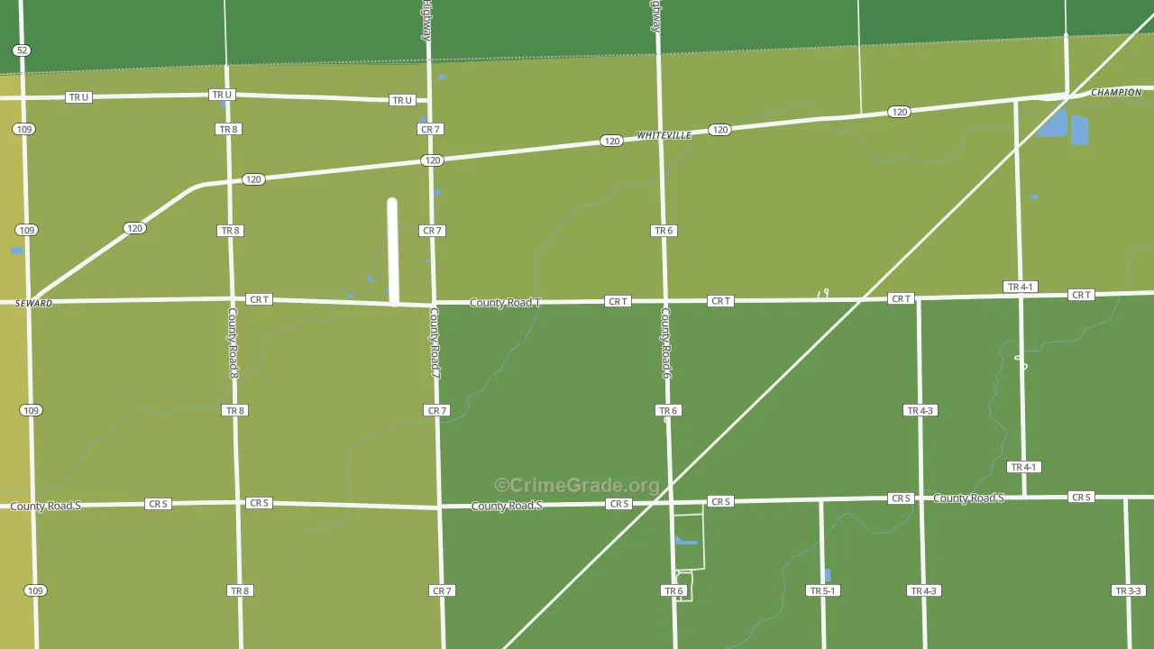 Whiteville, OH Map of Assault Rates