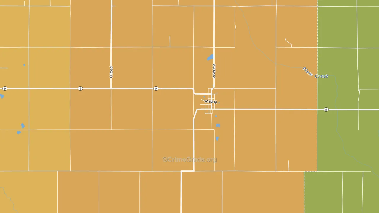 Whiting, KS Map of Assault Rates