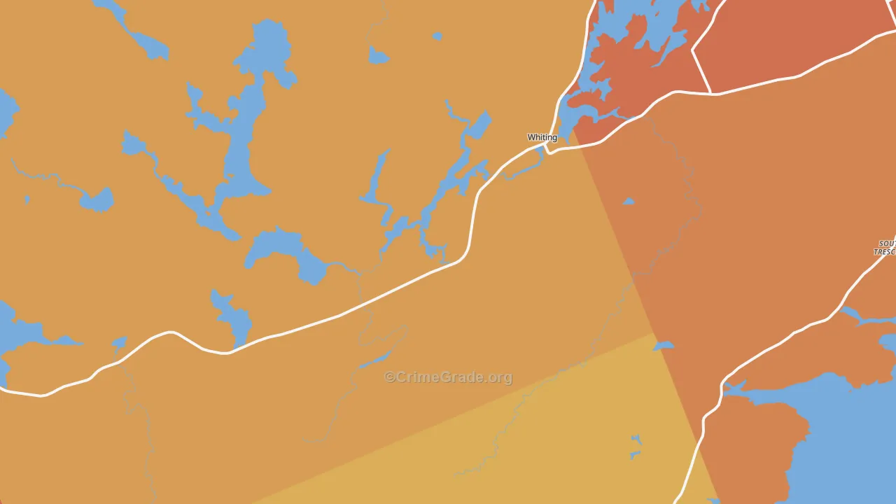 Whiting, ME Map of Assault Rates