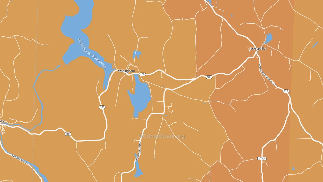 Whitingham, VT Map of Assault Rates