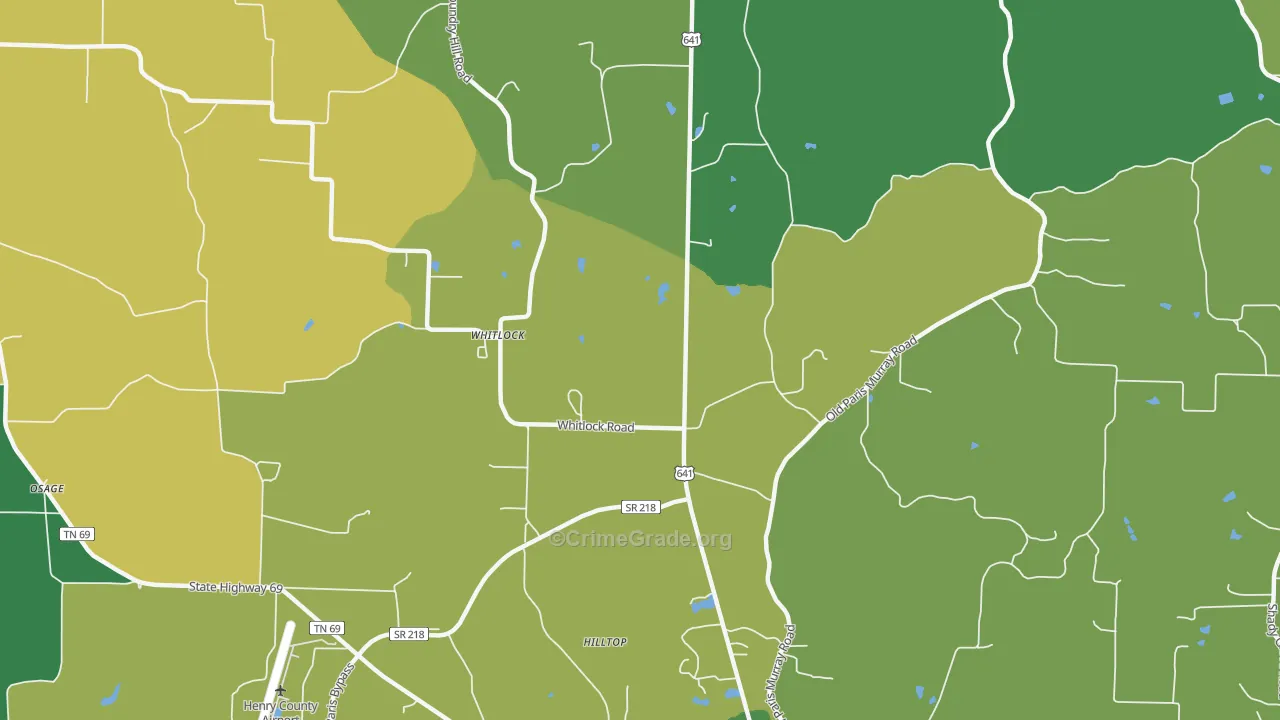 Whitlock, TN Map of Assault Rates