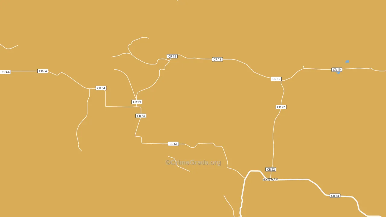 Whitman, WY Map of Assault Rates