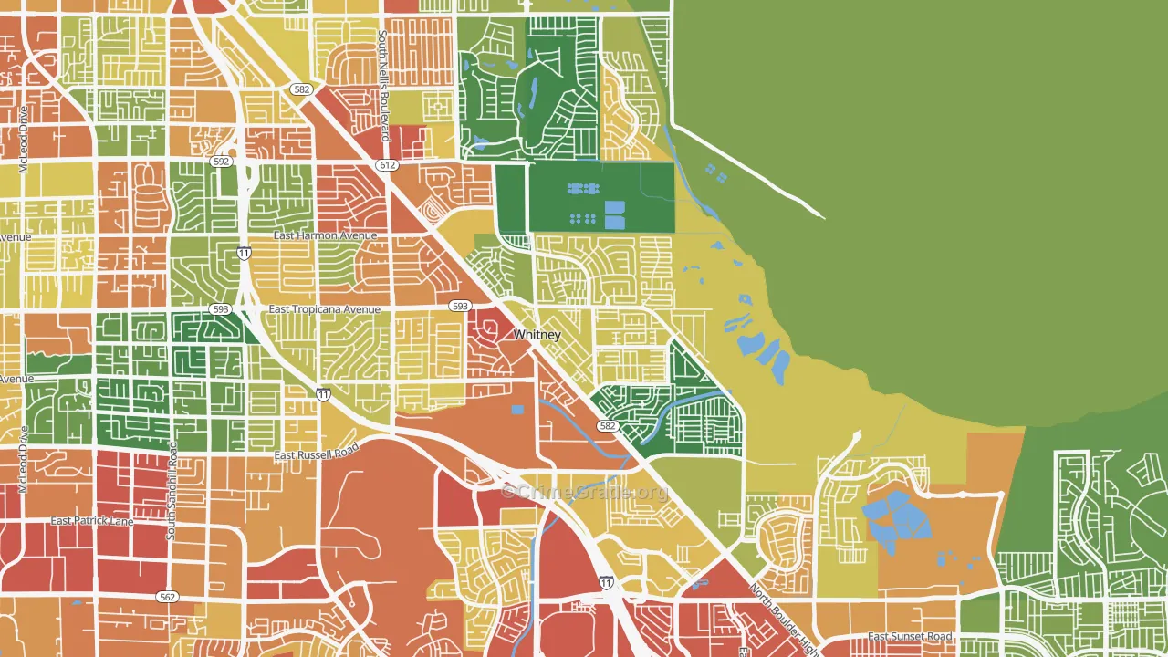 Whitney, NV Map of Assault Rates