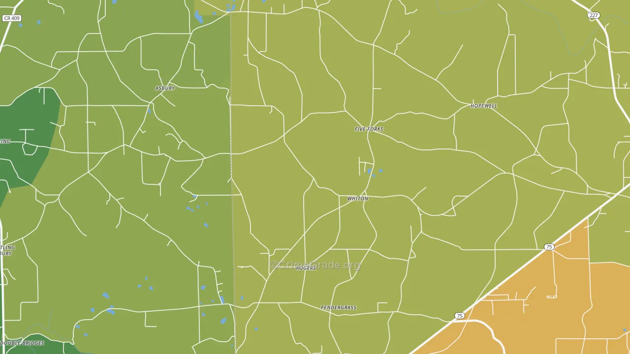 Whiton, AL Map of Assault Rates