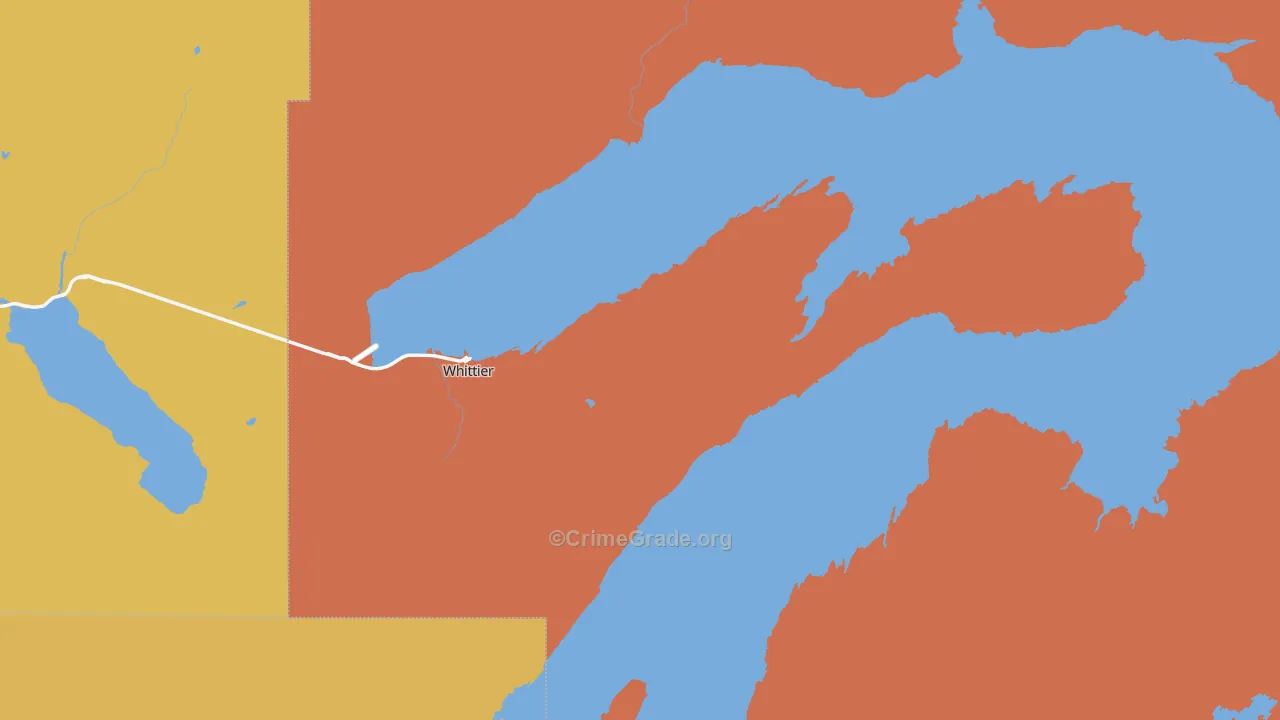Whittier, AK Map of Assault Rates