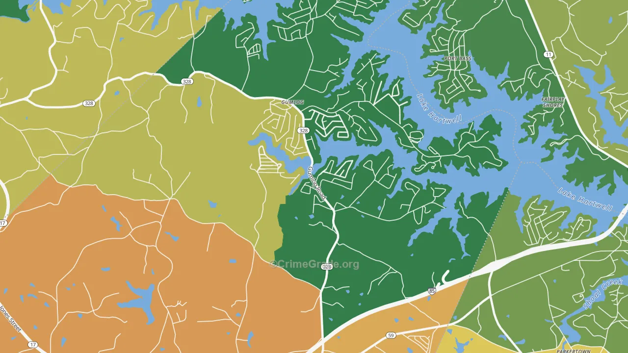Whitworth, GA Map of Assault Rates