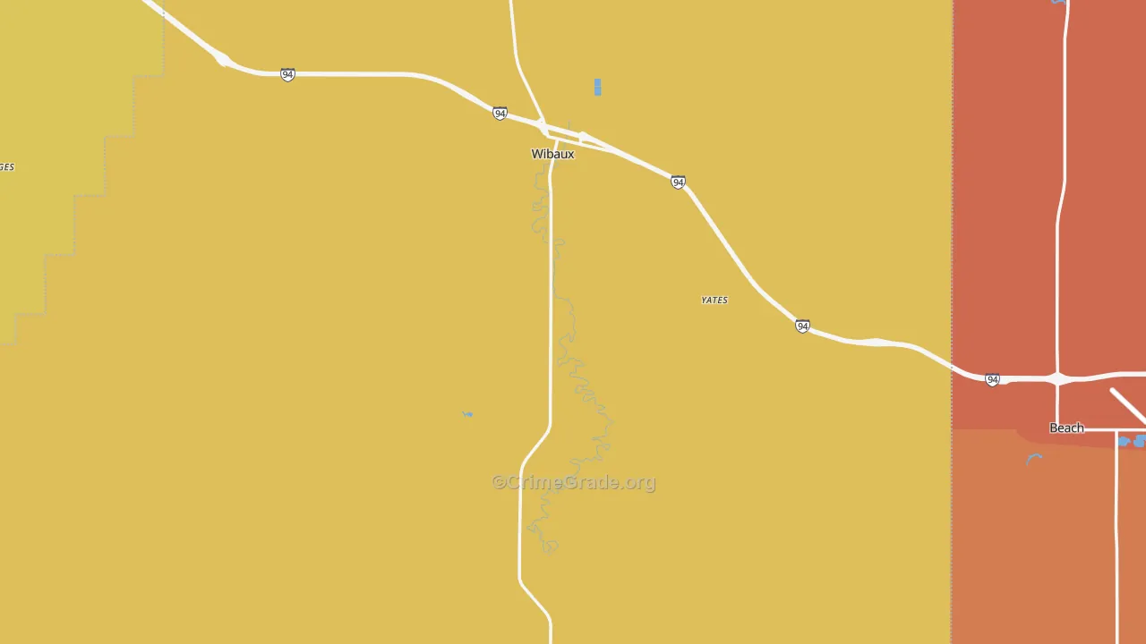 Wibaux, MT Map of Assault Rates