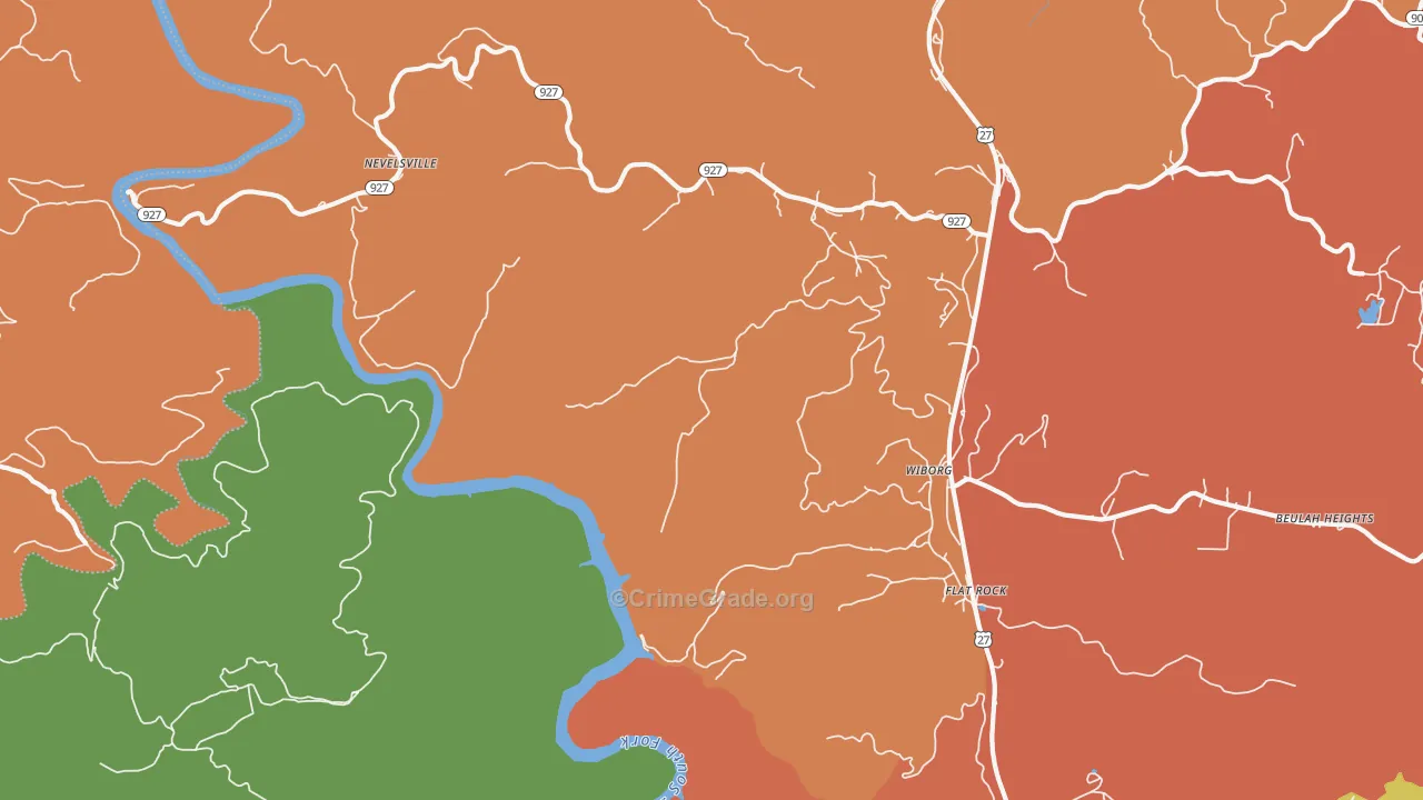 Wiborg, KY Map of Assault Rates