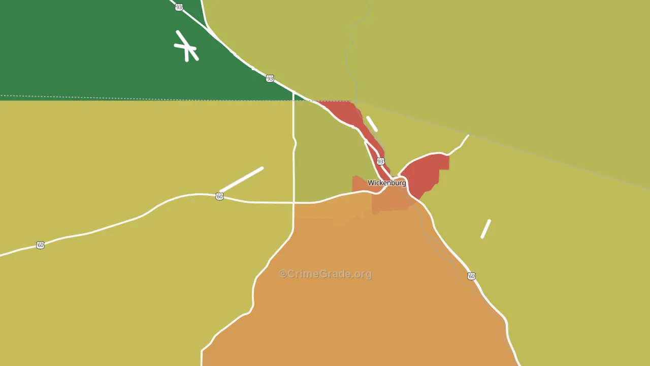 Wickenburg, AZ Map of Assault Rates
