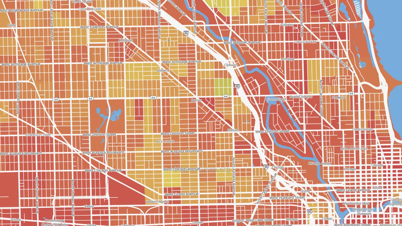 Wicker Park, Chicago, IL Map of Assault Rates