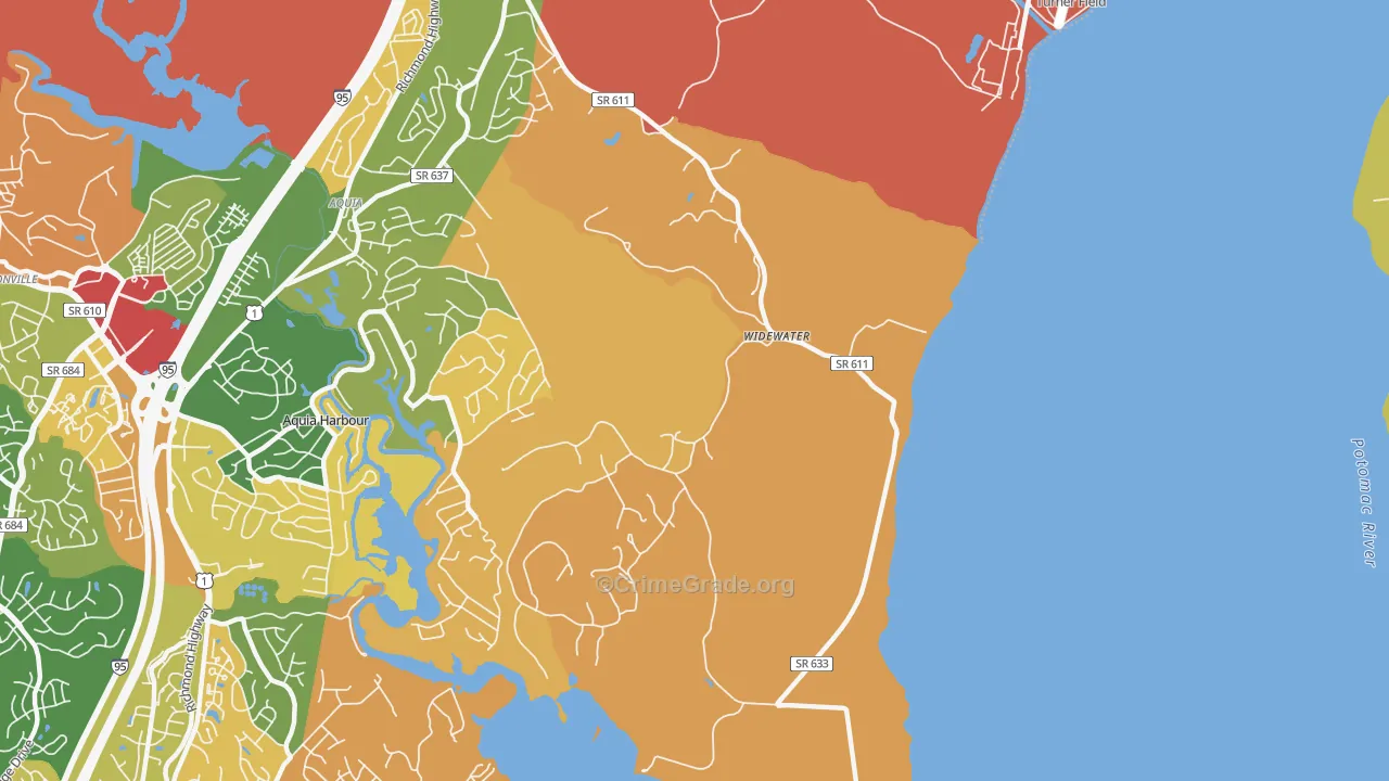 Widewater, VA Map of Assault Rates
