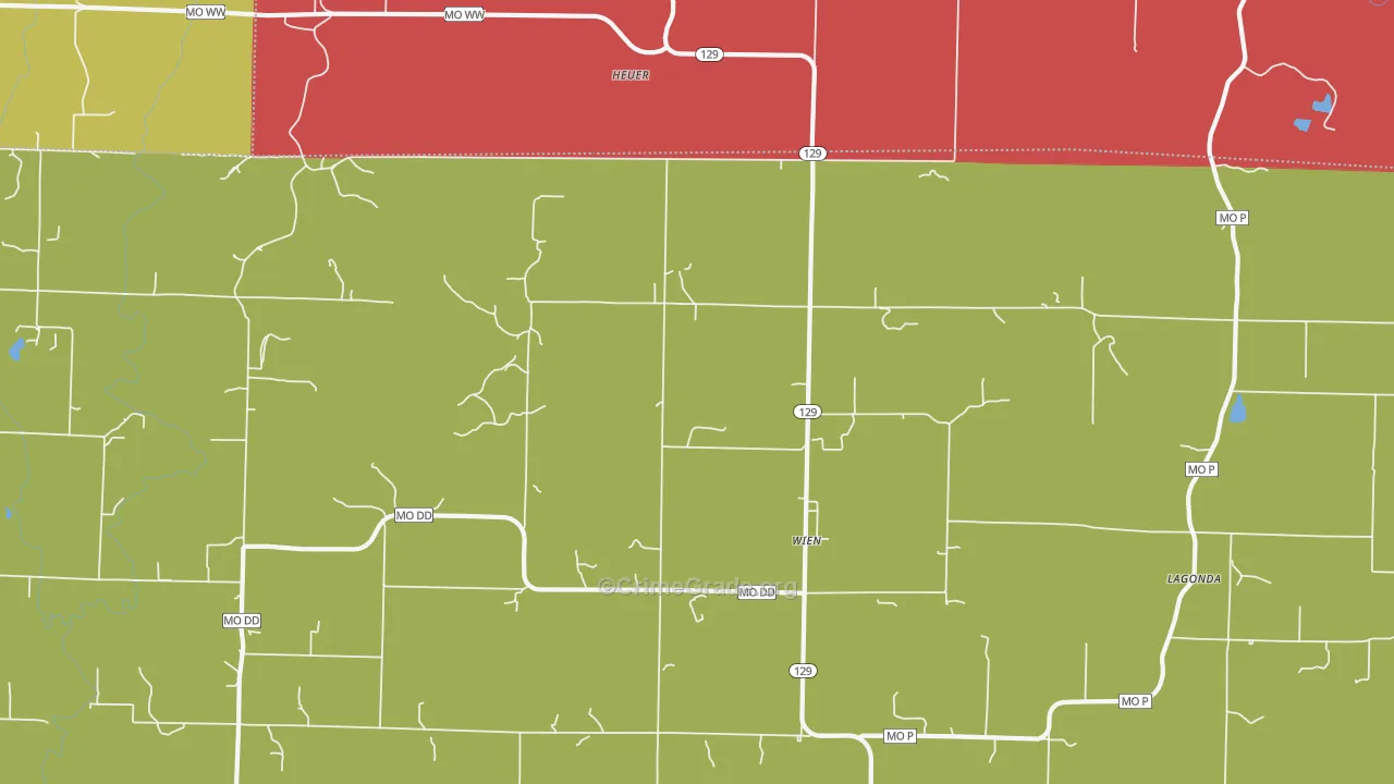 Wien, MO Map of Assault Rates