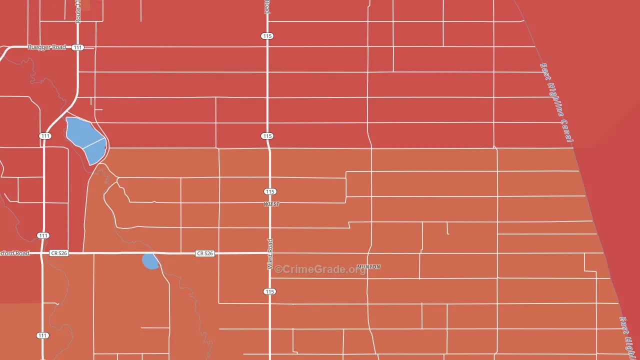 Wiest, CA Map of Assault Rates