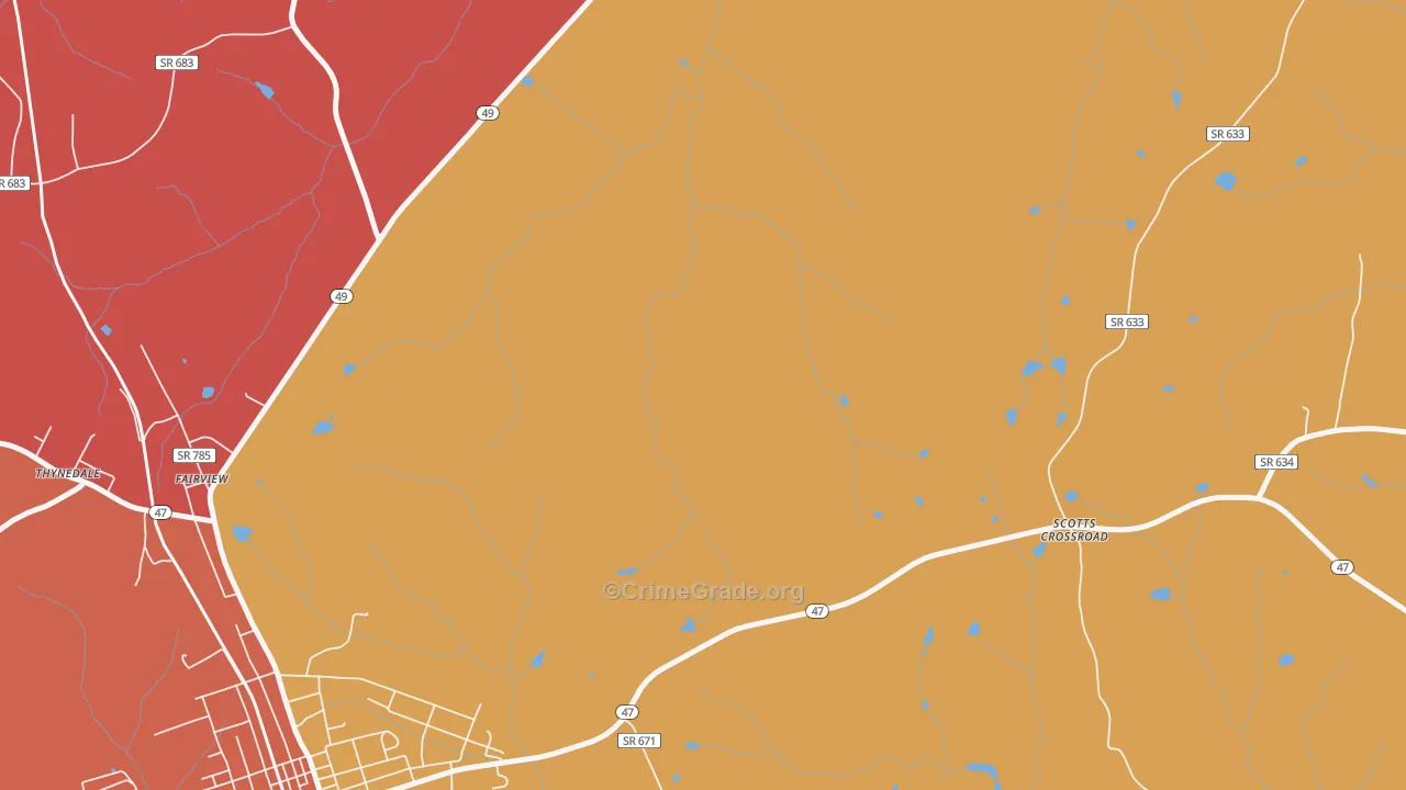 Wightman, VA Map of Assault Rates
