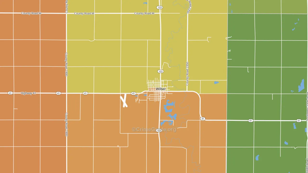 Wilber, NE Map of Assault Rates