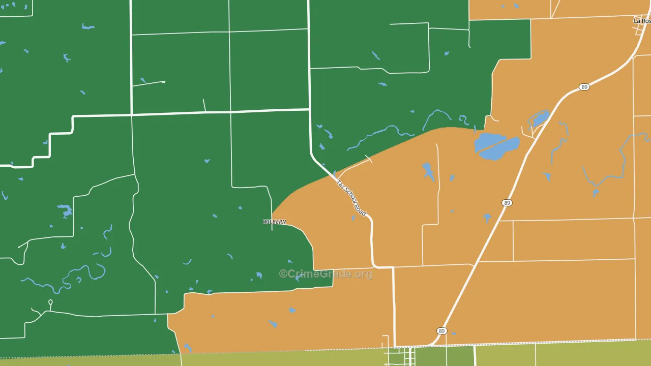 Wilbern, IL Map of Assault Rates