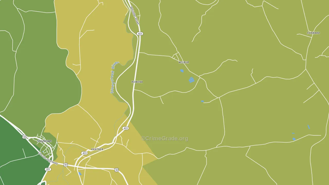 Wilbur, PA Map of Assault Rates