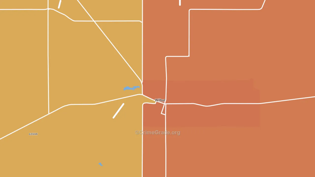 Wilbur, WA Map of Assault Rates