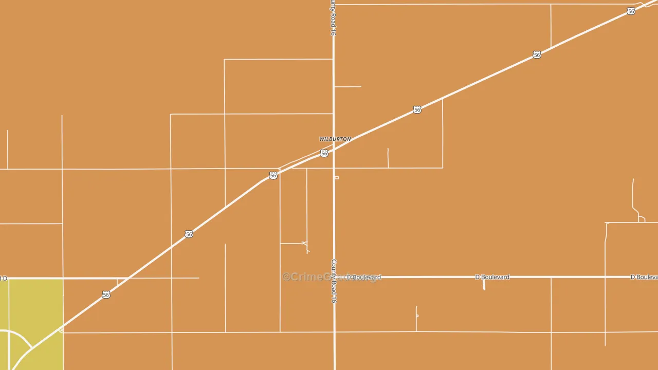 Wilburton, KS Map of Assault Rates