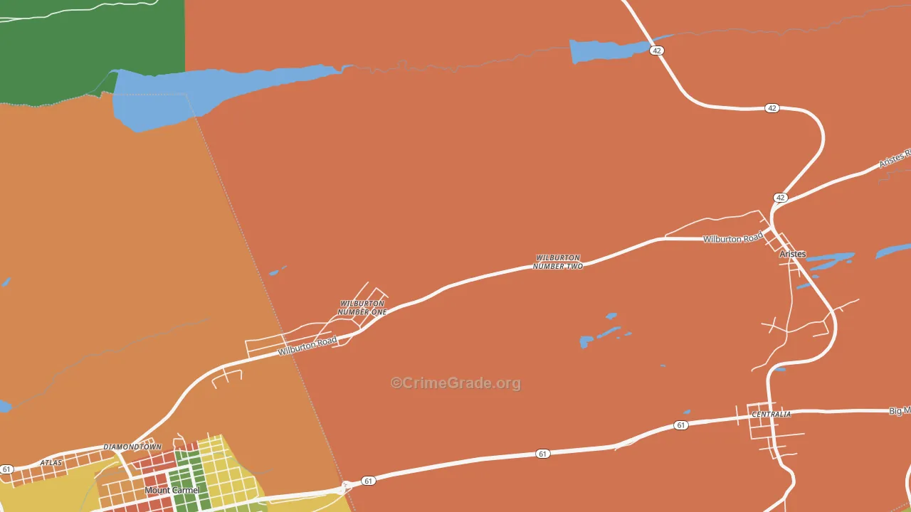 Wilburton Number Two, PA Map of Assault Rates